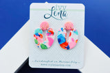 Handcrafted Polymer Clay Earrings- Vibrant Mix