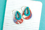 Handcrafted Polymer Clay Earrings- Spots of Fall Teardrop Mix