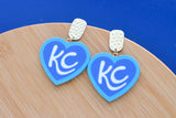 Handcrafted 3D Printed Earrings- KC Heart