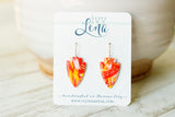 Handcrafted Polymer Clay Earrings- Chiefs