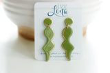 Handcrafted Polymer Clay Earrings- Turning Green