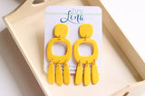 Handcrafted Polymer Clay Earrings-Yellow