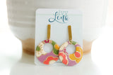 Handcrafted Polymer Clay Earrings- Purple Autumn Circles