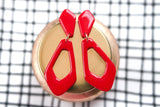 Handcrafted Polymer Clay Earrings- Red