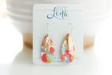 Handcrafted Polymer Clay Earrings- Warm Fall Teardrop Mix