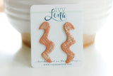 Handcrafted Polymer Clay Earrings- Pumpkin Spice Squiggles