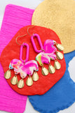 Handcrafted Polymer Clay Earrings- Fuchsia Fun