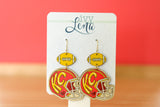 Handcrafted Wood Earrings- KC Helmet