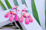 Handcrafted Polymer Clay Earrings- Vibrant Mix