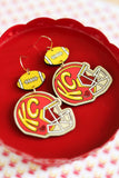 Handcrafted Wood Earrings- KC Helmet