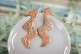 Handcrafted Polymer Clay Earrings- Pumpkin Spice Squiggles