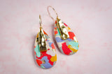 Handcrafted Polymer Clay Earrings- Warm Fall Teardrop Mix