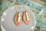 Handcrafted Polymer Clay Earrings- Pumpkin Spice Diamond Shape