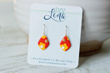 Handcrafted Polymer Clay Earrings-KC Floral- Small