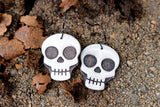 Handcrafted Polymer Clay Earrings- Skulls
