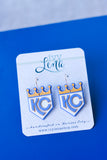 Handcrafted 3D Printed Earrings- KC Crown