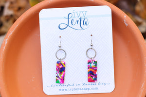 Handcrafted Polymer Clay Earrings- Gem Vibes