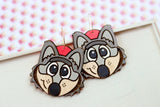 Handcrafted Wood Earrings- KC Wolf