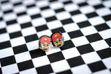 Handcrafted Wood Stud Earrings- Reid Head
