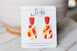 Handcrafted Polymer Clay Earrings- Chiefs