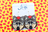 Handcrafted Wood Earrings- KC Wolf