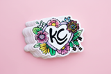 KC Heart & Flowers Sticker