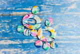 Handcrafted Polymer Clay Earrings- Gemtone Color Block Mix