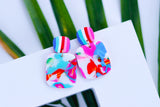 Handcrafted Polymer Clay Earrings- Vibrant Mix