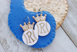Handcrafted Polymer Clay Earrings- R Baseball