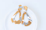 Handcrafted Polymer Clay Earrings- Silver & Gold