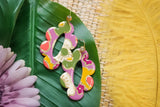Handcrafted Polymer Clay Earrings- Purple Autumn Flowers
