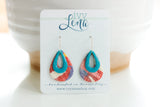 Handcrafted Polymer Clay Earrings- Spots of Fall Teardrop Mix