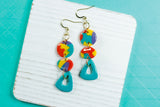 Handcrafted Polymer Clay Earrings- Spots of Fall Mix