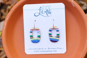 Handcrafted Polymer Clay Earrings- Colorful Fall