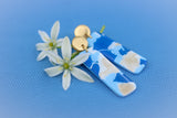 Handcrafted Polymer Clay Earrings- Blue & Gold
