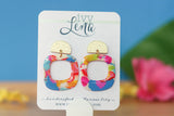 Handcrafted Polymer Clay Earrings- Fuchsia Fun
