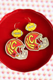 Handcrafted Wood Earrings- KC Helmet