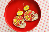 Handcrafted Wood Earrings- KC Helmet