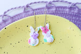 Handcrafted Polymer Clay Earrings- Easter Floral