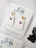 Handcrafted Polymer Clay Earrings- Giggle Ghosts