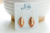 Handcrafted Polymer Clay Earrings- Pumpkin Spice Diamond Shape