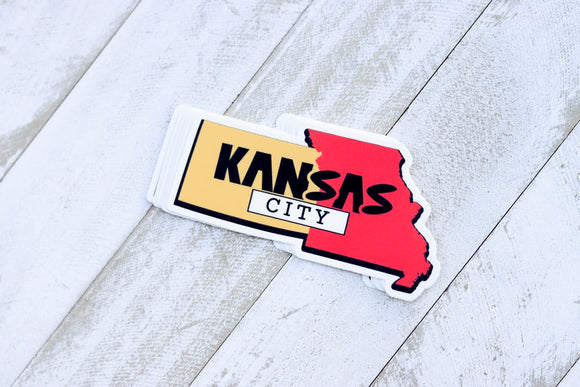Kansas/Missouri Red/Yellow Sticker