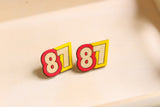 Handcrafted Wood Stud Earrings- 87