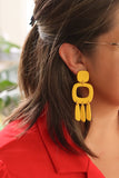 Handcrafted Polymer Clay Earrings-Yellow