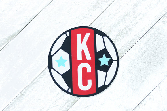 KC Current Soccer Ball Sticker