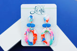 Handcrafted Polymer Clay Earrings- Vibrant Mix