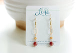 Handcrafted Bead Earrings- Purple Autumn