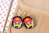 Handcrafted Wood Earrings- Reid Hoop Charms