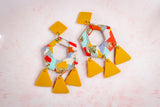 Handcrafted Polymer Clay Earrings- Warm Fall Geometric Mix
