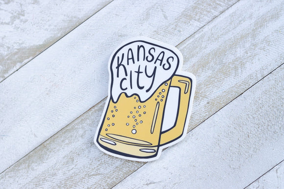 Kansas City Beer Mug Sticker